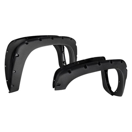 Spec-D Tuning 4PC Front + Rear Rugged Textured Pocket Style Bolt On Fender Flares Compatible with Chevy Silverado GMC Sierra 1999-2006